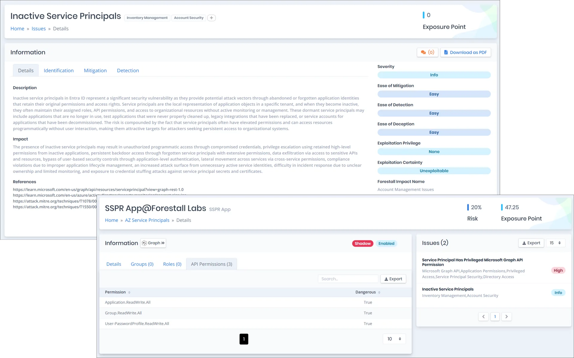 Dormant or stale automation identities still enabled